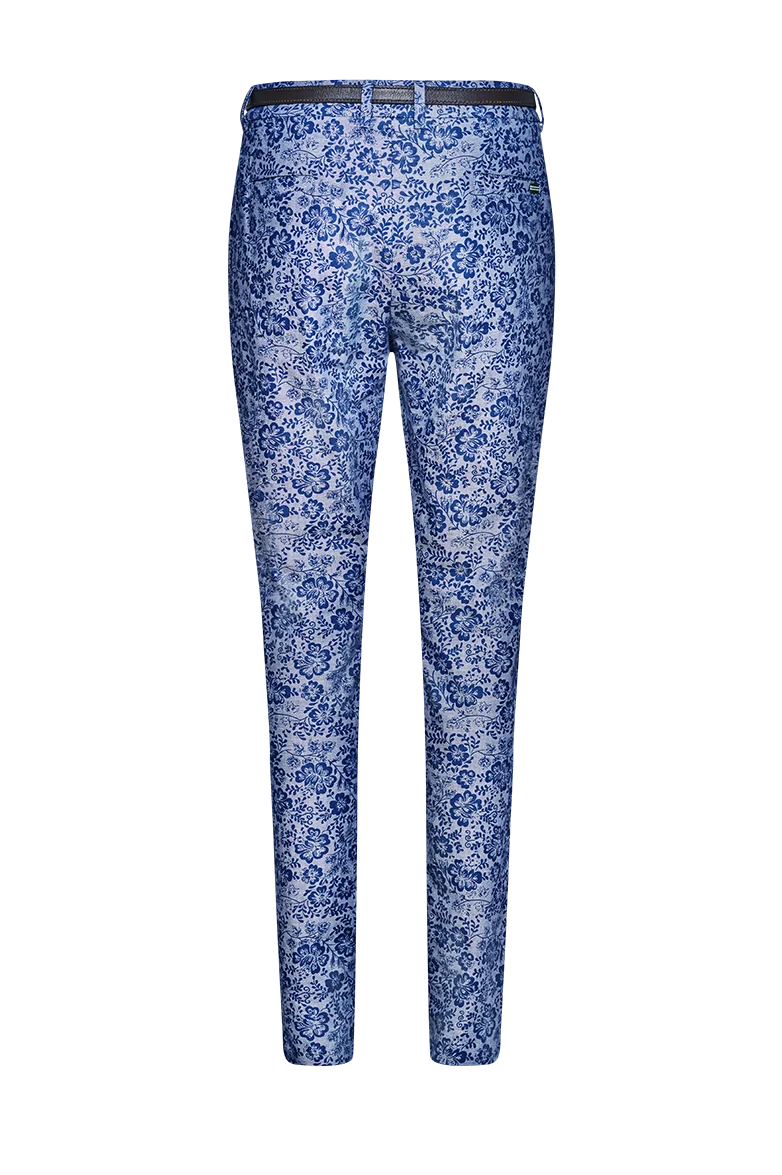 Chino-Hose mit Modelmuster