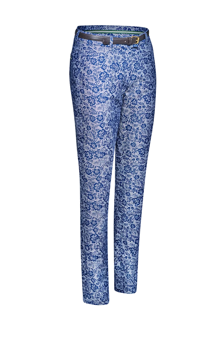 Chino-Hose mit Modelmuster