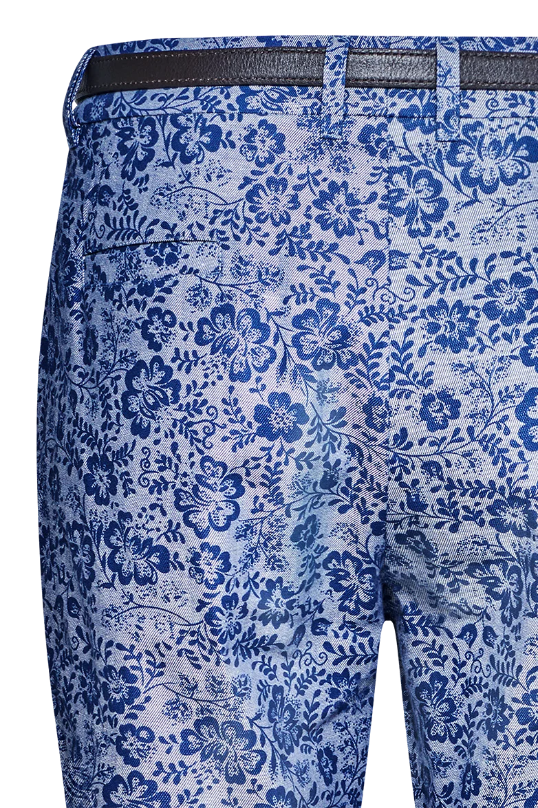 Chino-Hose mit Modelmuster
