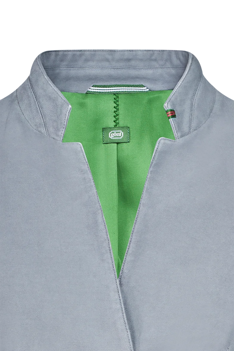 Patinierte Stehkragen-Jacke