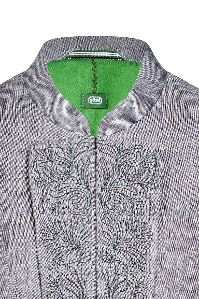 Jacke mit Lederhosen-Stickerei