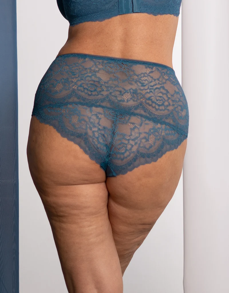 High-Panty Lace Basic Teal
