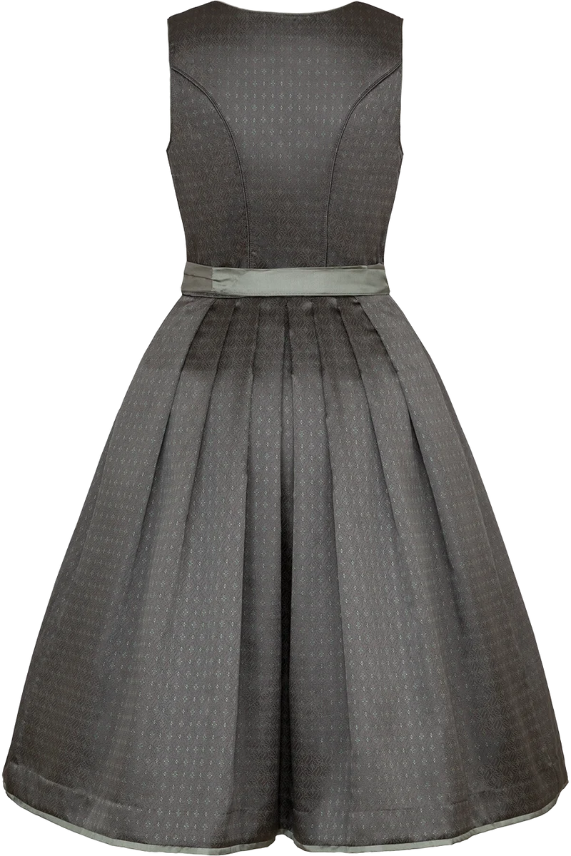 Midi-Dirndl mit Spitzenschürze und Perlen