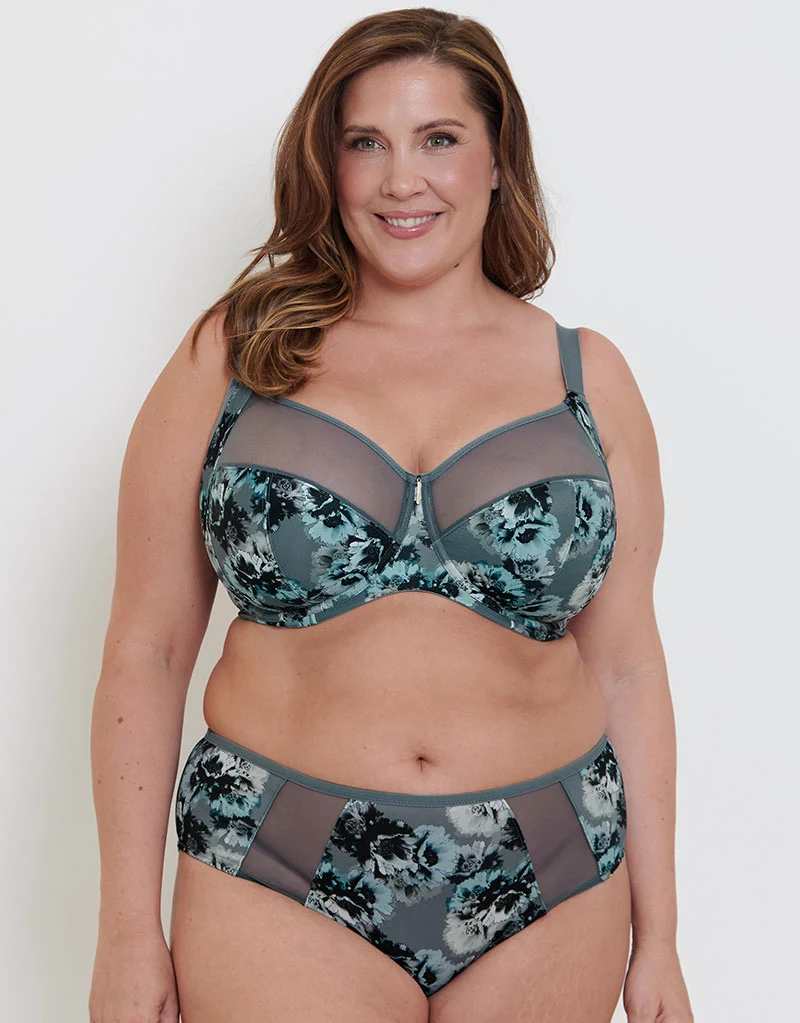 Adella Kin Aura Full Brief Blue Floral Print