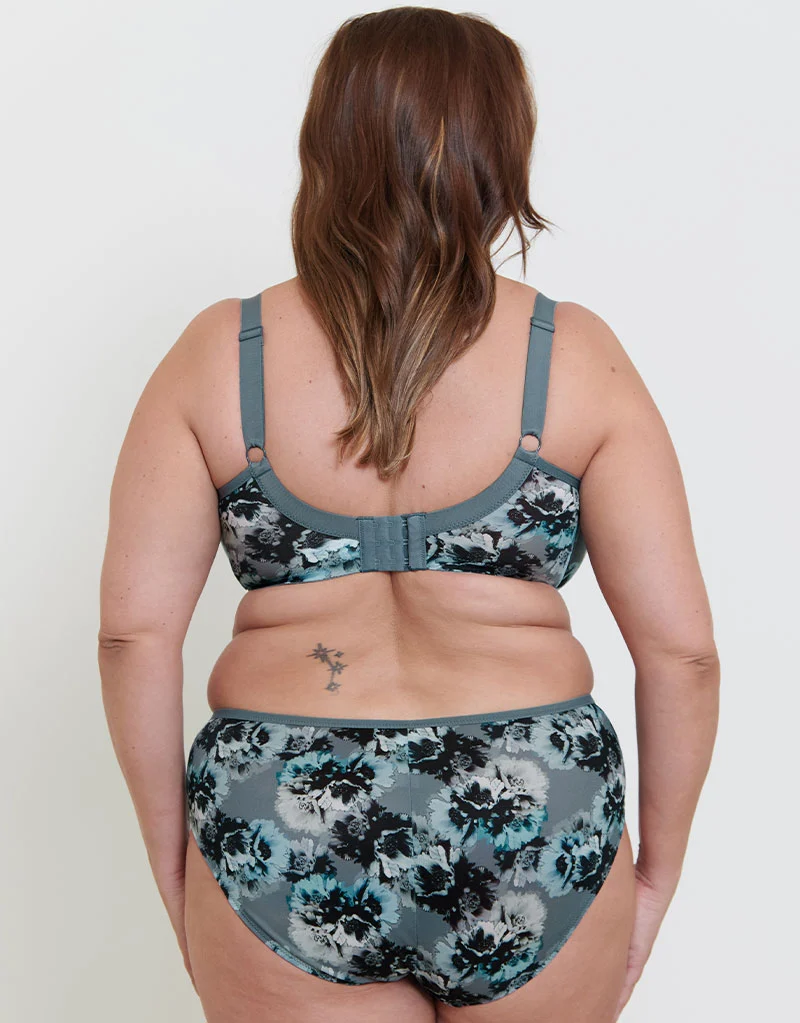Adella Kin Aura Full Brief Blue Floral Print