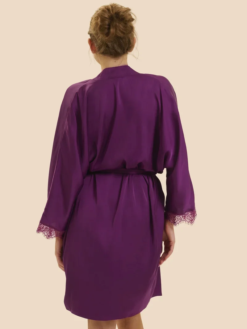 Simone Perele – Satin Secrets Kimono Blackberry