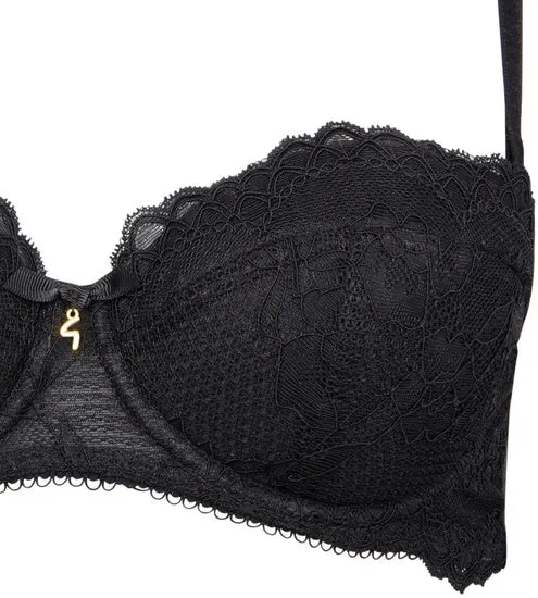 Gossard Lace Trägerloser Push-Up BH Black