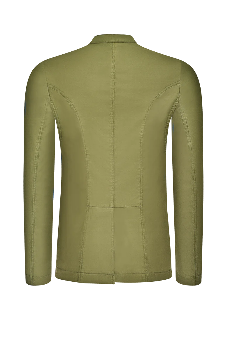 Patinierte Jacke aus Baumwolle/Leinen