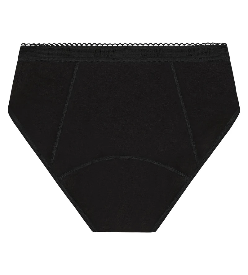 Menstruationsshorty aus Bio-Baumwolle Schwarz Sehr starke Blutung Dim Protect