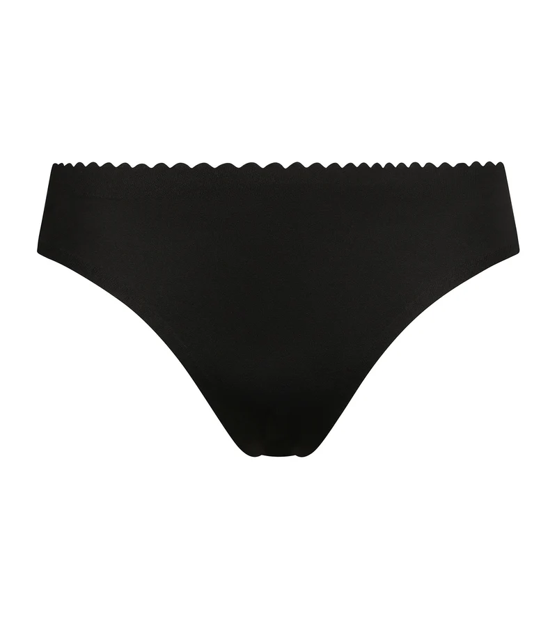 Damen-Tanga aus schwarzem Tüll Dim Body Touch Cheeky