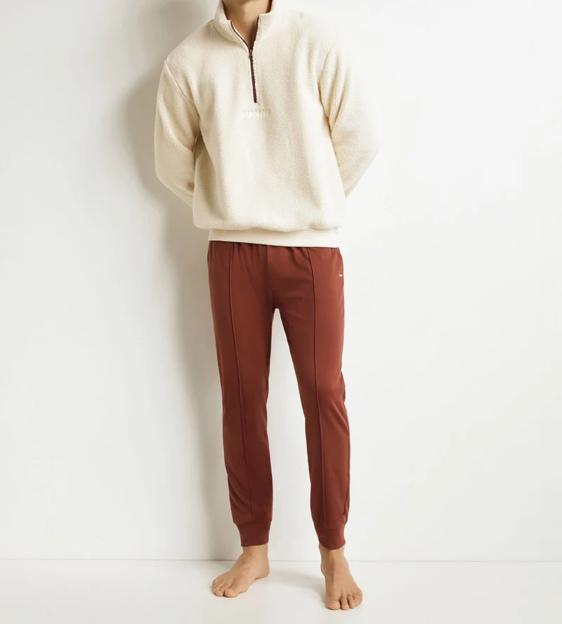 Pyjama-Hosen-Set für Männer Bordeaux Dim