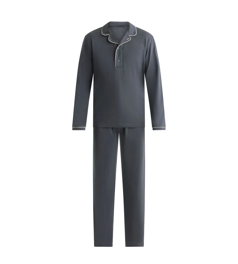 Pyjama-Hosen-Set für Männer Grau Dim
