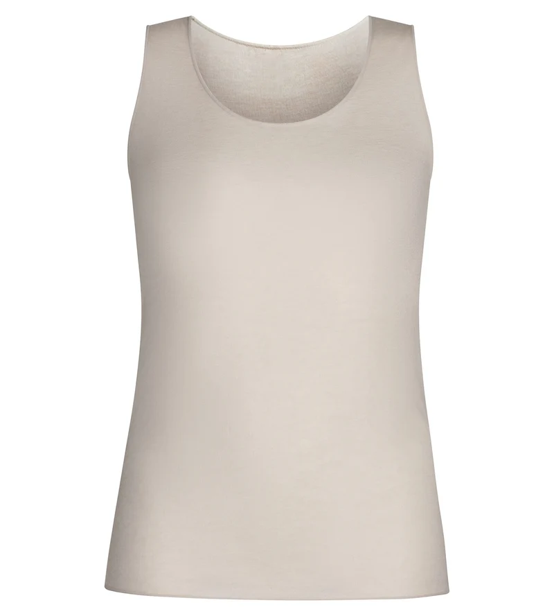 Damen-Unterhemd aus Modal und Kaschmir Beige Light & Warm