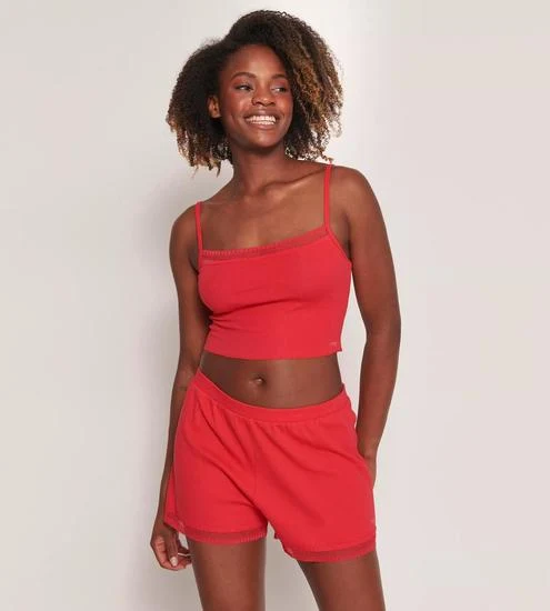 Sloggi GO Ribbed Crop top campari