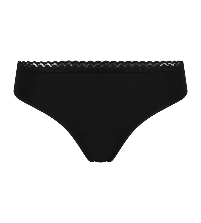 Damen-String mit Spitze Schwarz Daily Micro