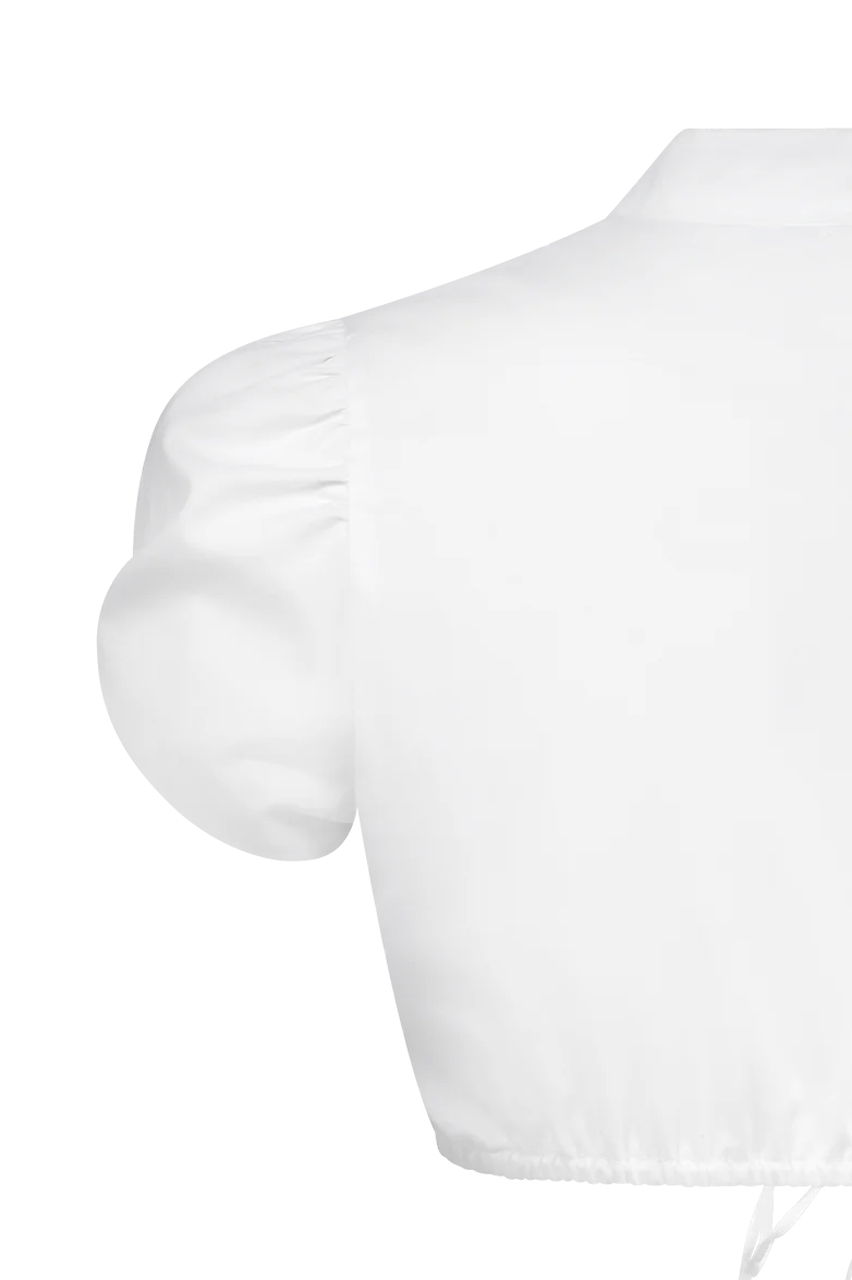Dirndlbluse mit drapiertem Arm