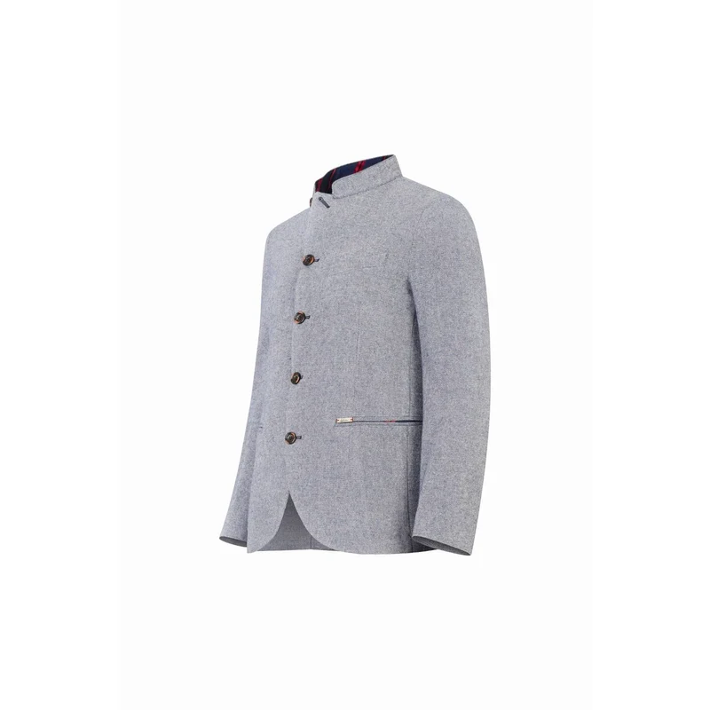 Sakko Lusandretto Twill Melange in blaugrau