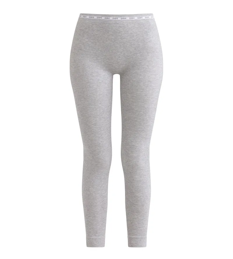 Leggings für Frauen aus geripptem Stoff Grau meliert Dim Icons