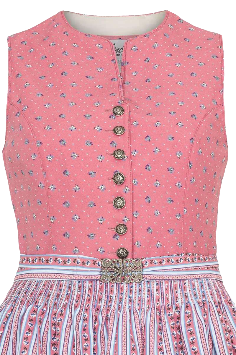Wasch-Dirndl hochgeschlossen kurz