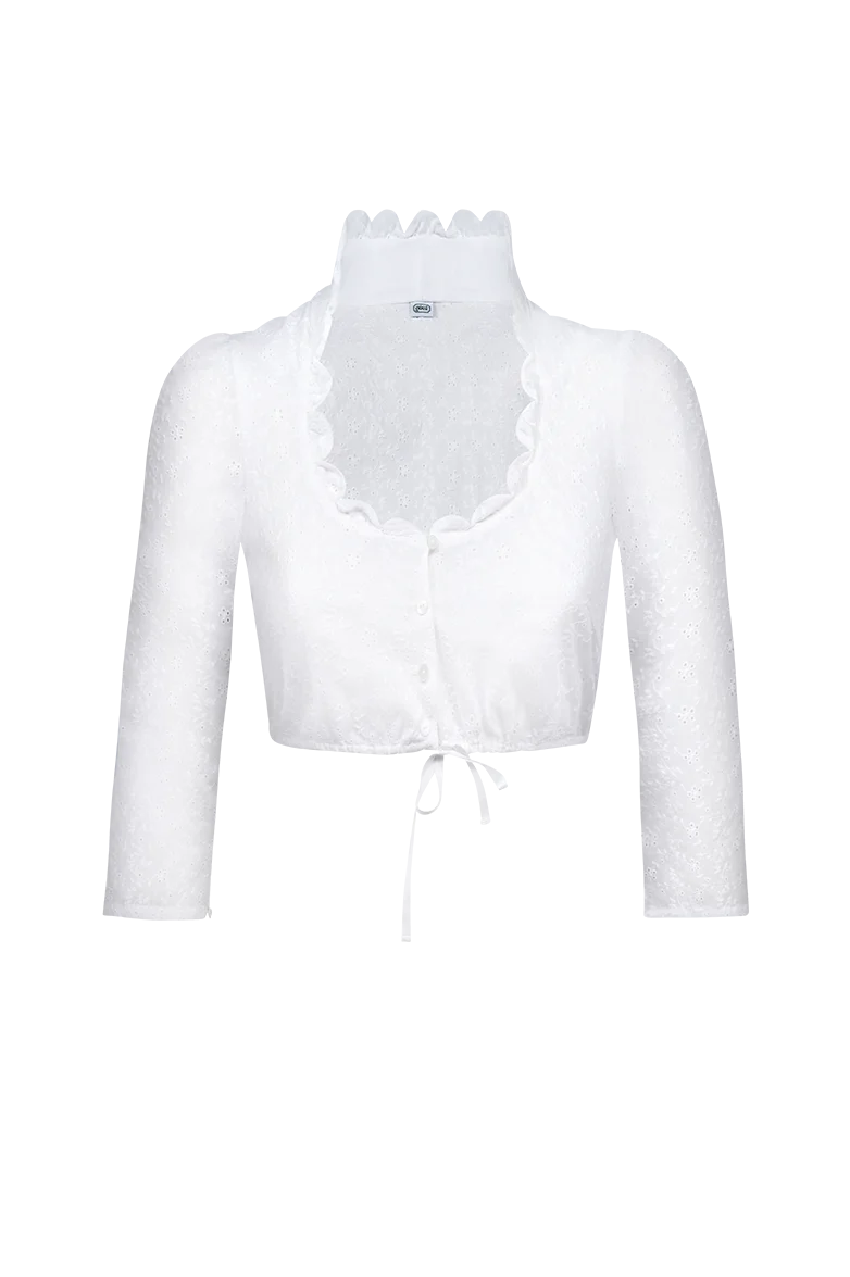 All-over bestickte Dirndlbluse