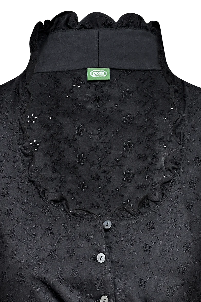 All-over bestickte Dirndlbluse