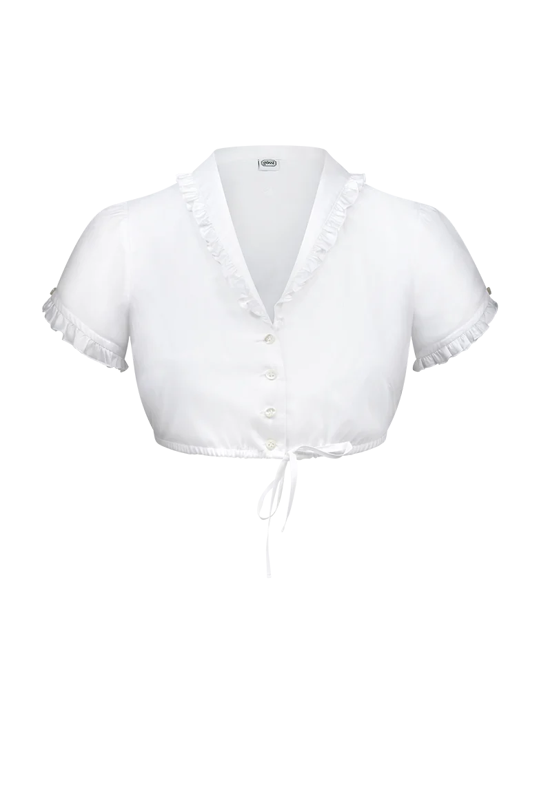 Dirndlbluse mit Schalfacon-Kragen