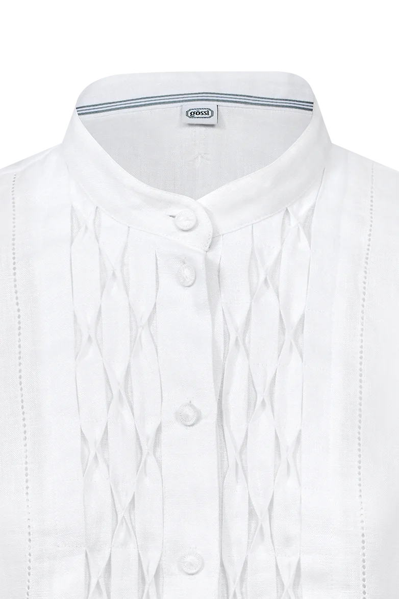 Bluse mit prachtvollem Waffelsmok