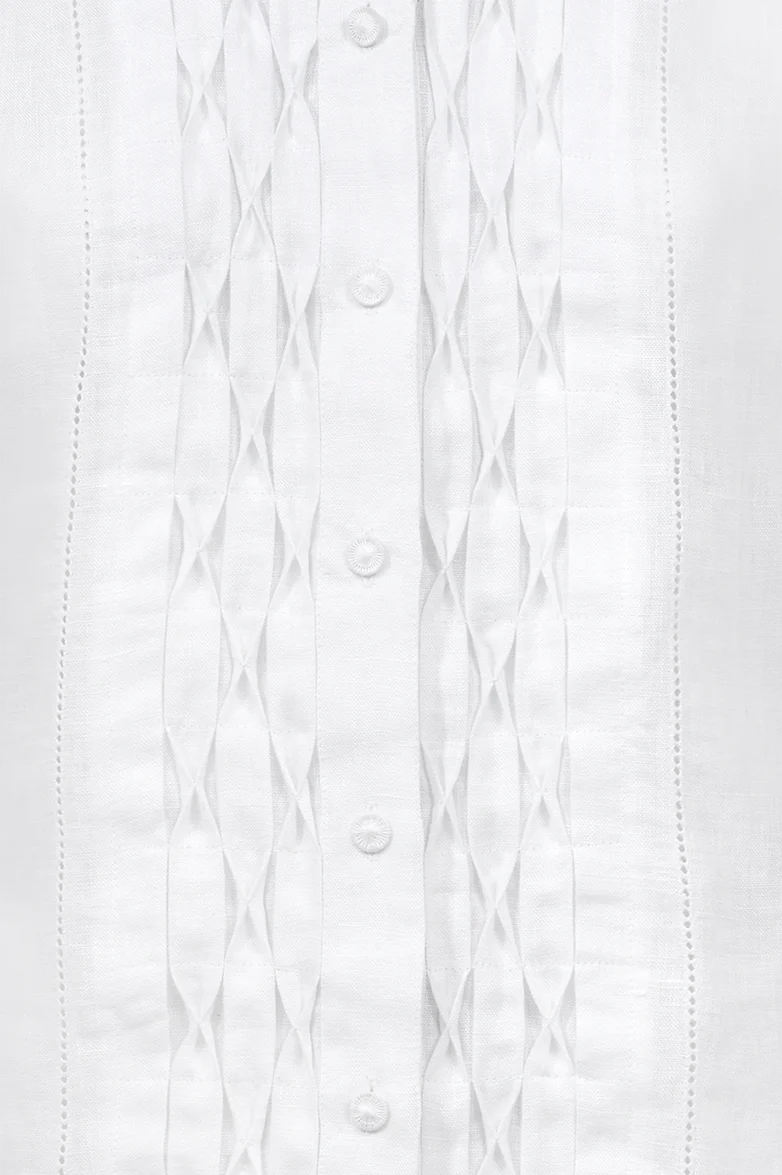 Bluse mit prachtvollem Waffelsmok