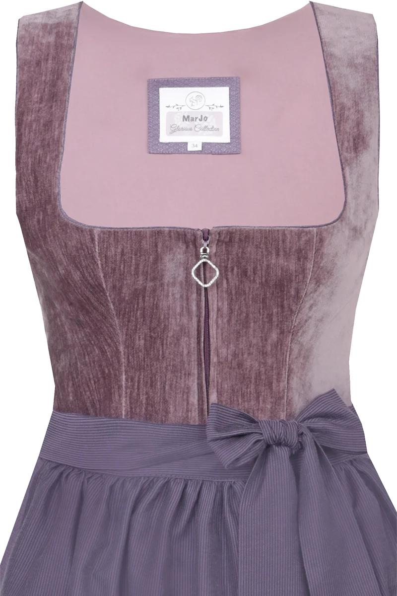 Midi-Dirndl mit Samtmieder