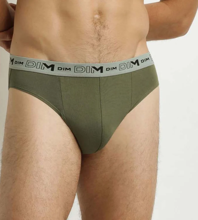 3er-Pack Herren-Slips Blau Grau Grün Baumwolle Stretch Bio