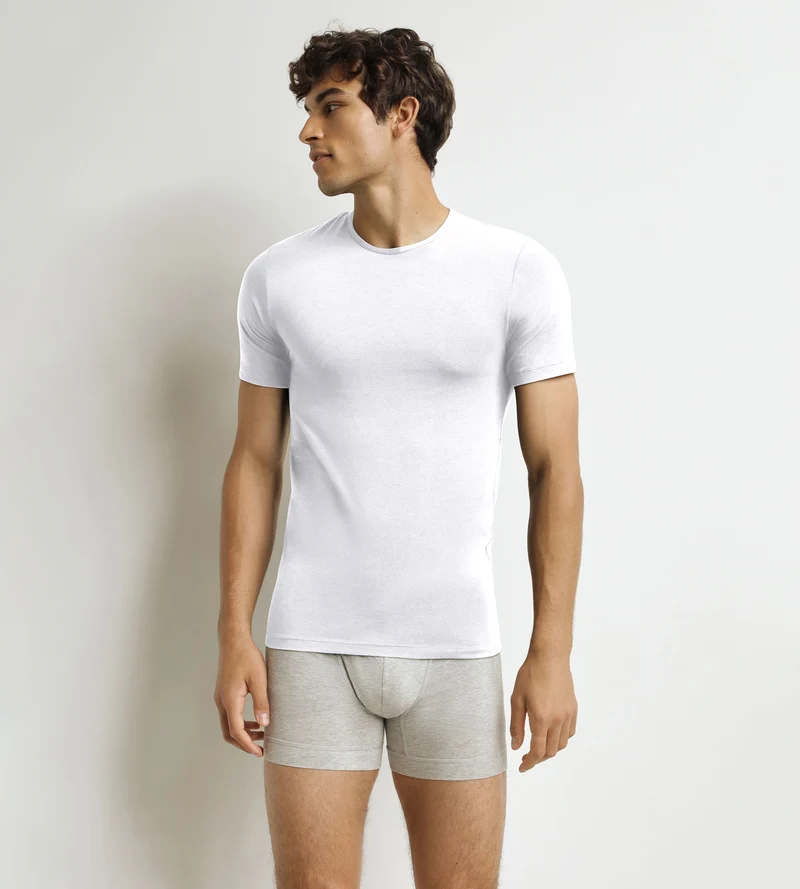 Herren-T-Shirt mit kurzen Ärmeln Weiß Dim Thermal