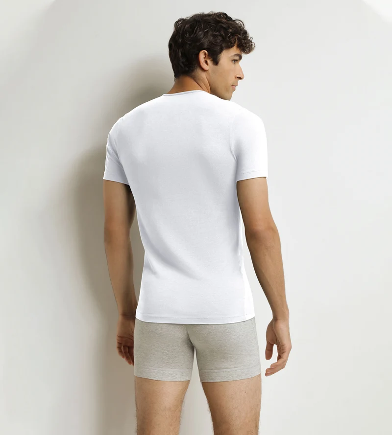 Herren-T-Shirt mit kurzen Ärmeln Weiß Dim Thermal
