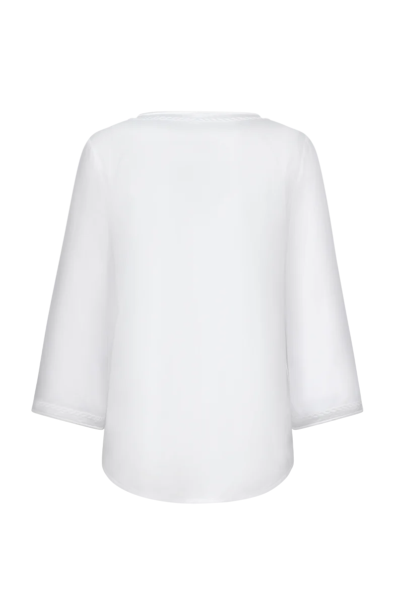 Bluse mit handgesetztem Strass