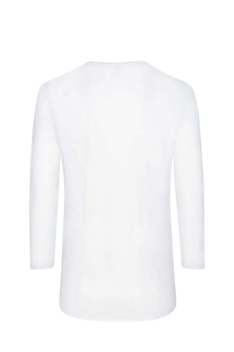 Klassische Bluse mit gestickter Margerite