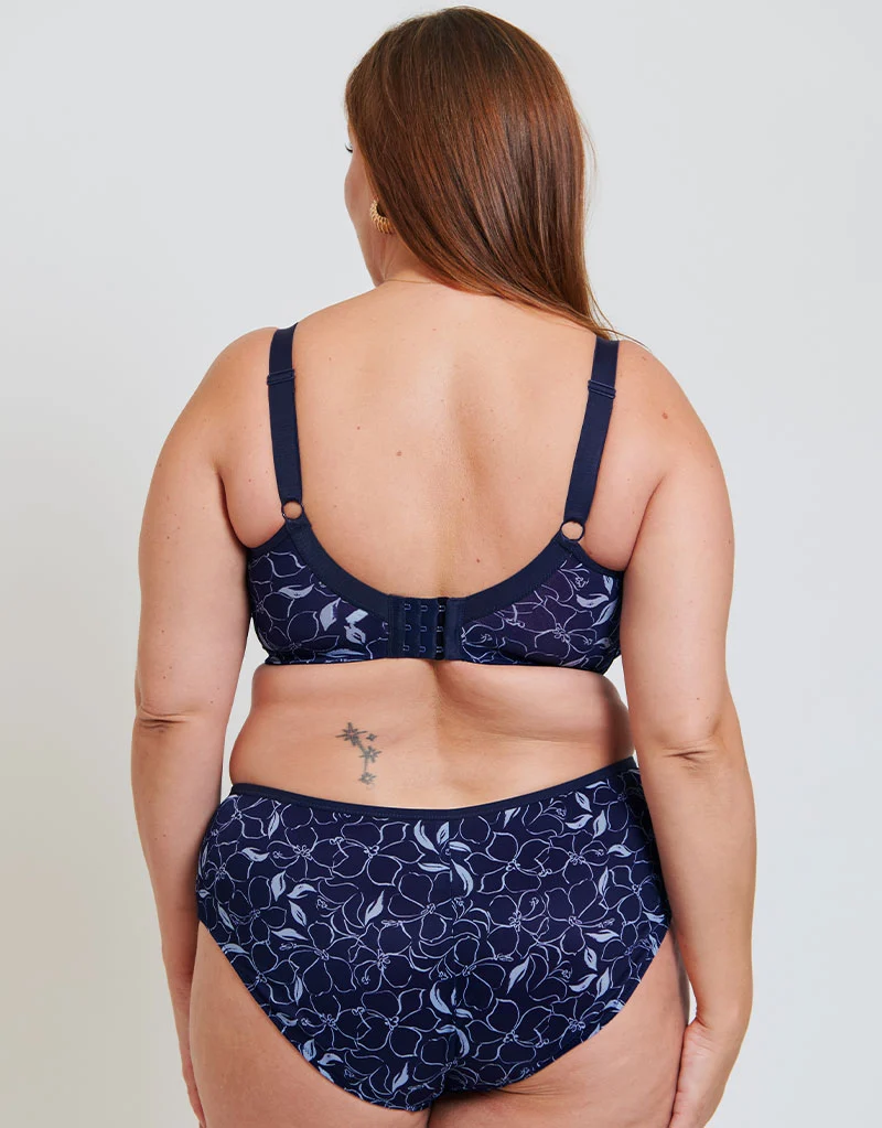 Adella Kin Aura Full Brief Navy Floral Print