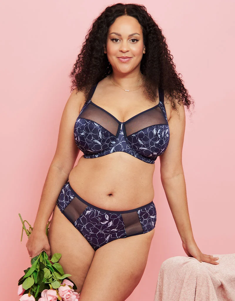 Adella Kin Aura Full Brief Navy Floral Print