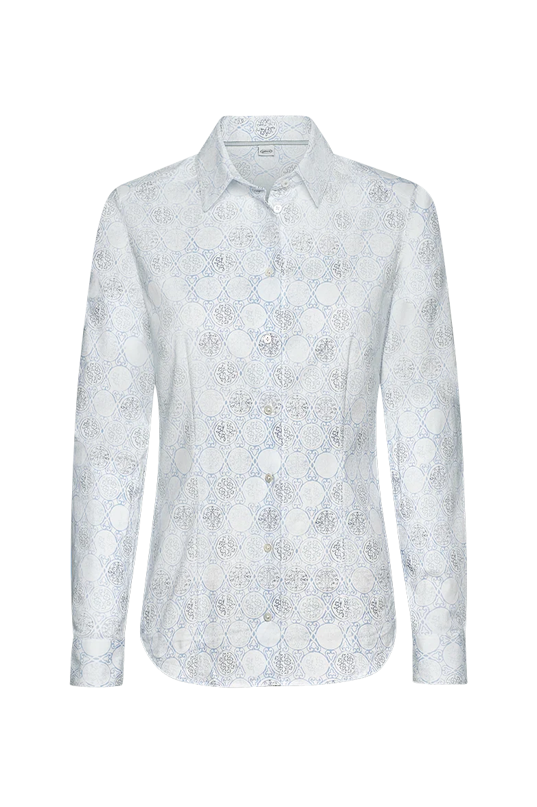 Bluse mit hand gedruckten Modeln