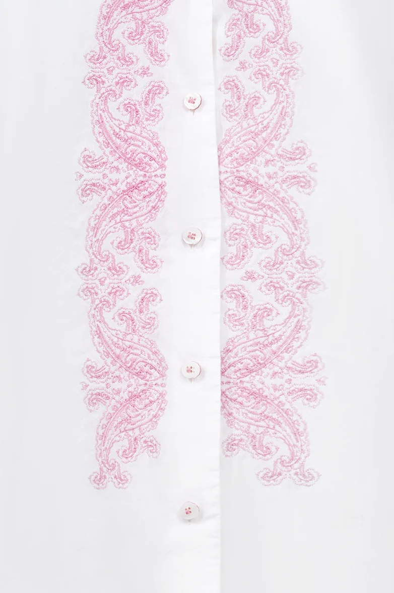 Bluse mit Paisley-Stickerei