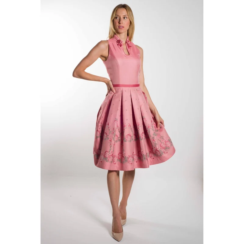Kleid D12D012 in flamingo