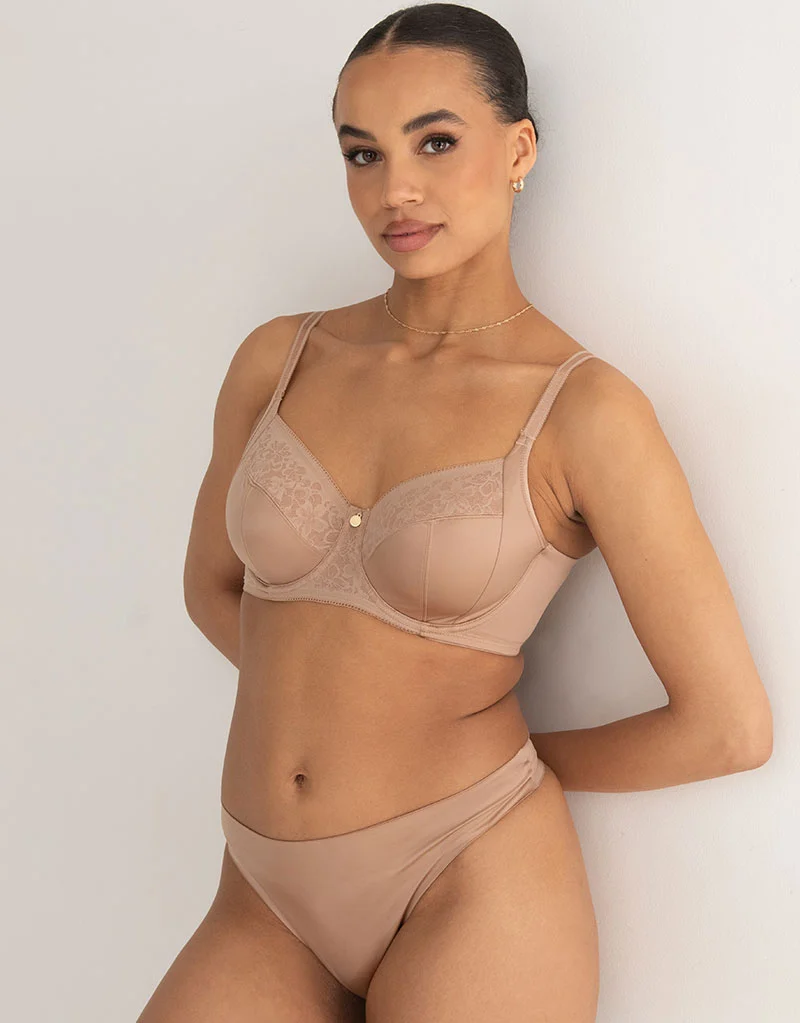 Pour Moi Effortless Full Cup Side Support Bra Toffee