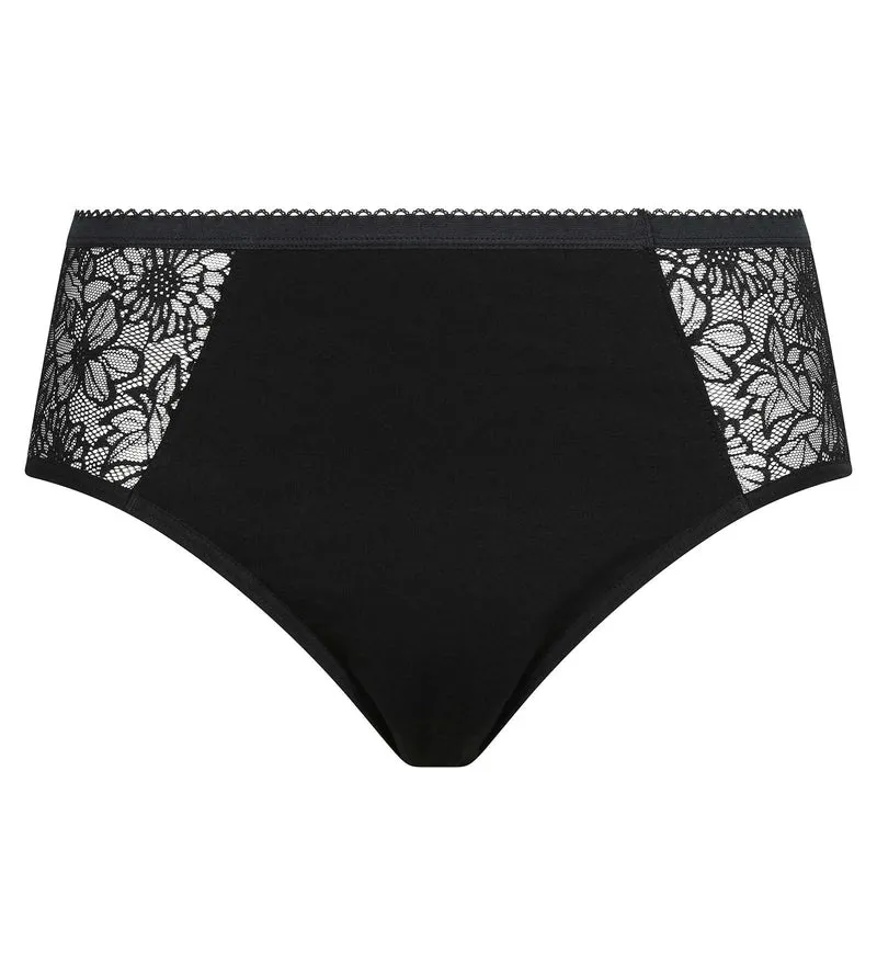 Menstruationsboxershorts aus Bio-Baumwolle mit Spitze Schwarz Sehr starke Blutung Dim Protect