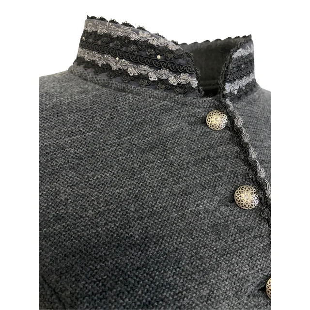 Litzlfelder Strickjacke Cosima in mittelgrau