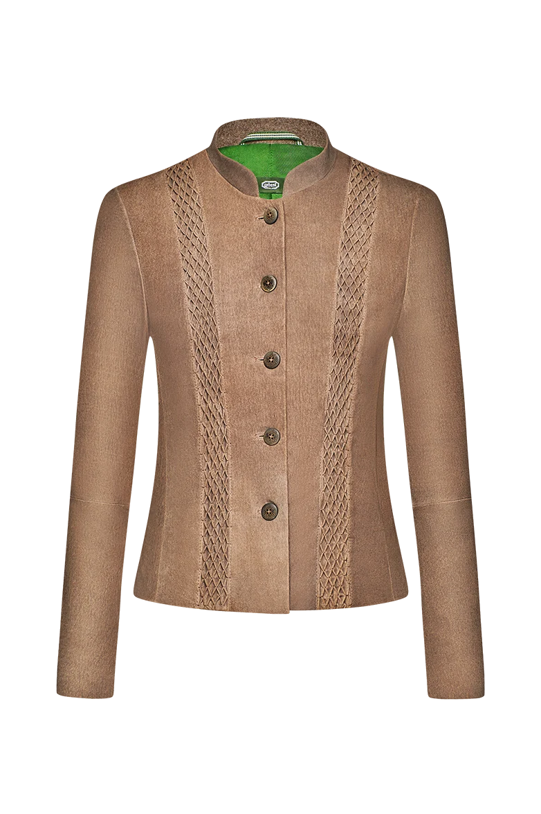 Gesmokte Lederjacke