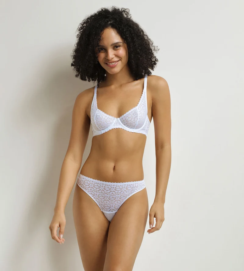 Tanga Frau Weiß Dim Daily Spitze