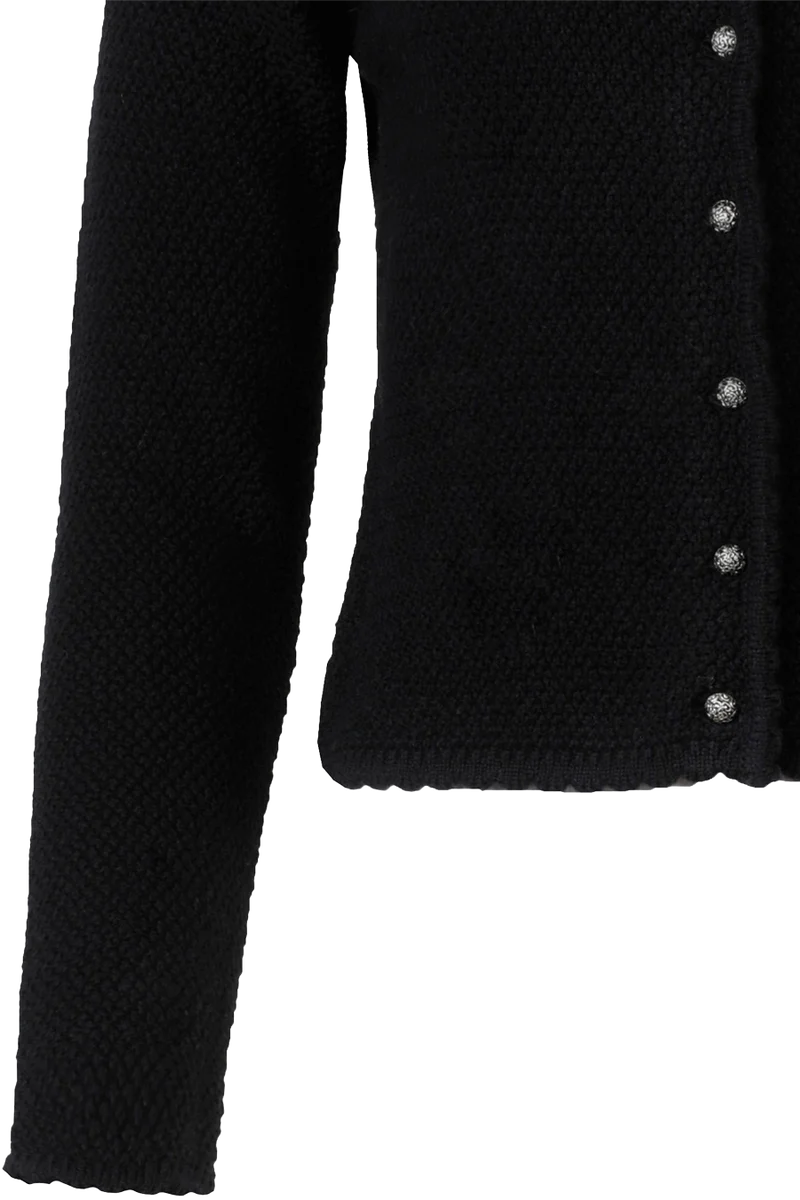 Dirndl-Strickjacke mit rundem Ausschnitt