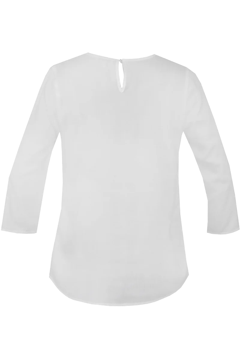 Damen Trachten Blusenshirt 3/4-Arm mit Biesen