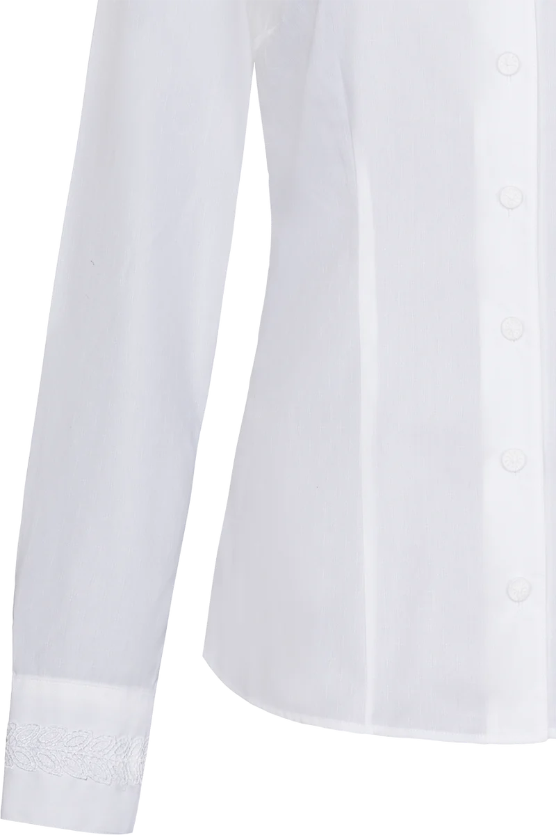 Damen Trachtenbluse aus Baumwolle mit Stehkragen