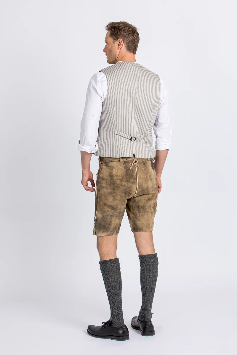 Kurze Spieth & Wensky Lederhose Grafenau Camel