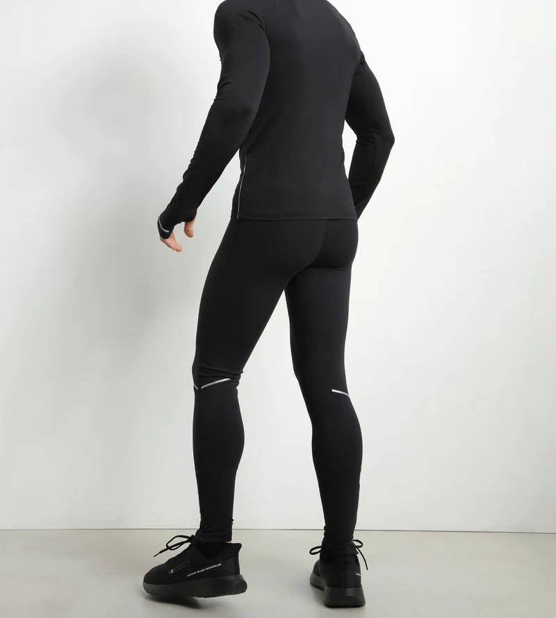 Dim Move verstellbare Sportleggings für Herren aus Mikrofaser in Schwarz