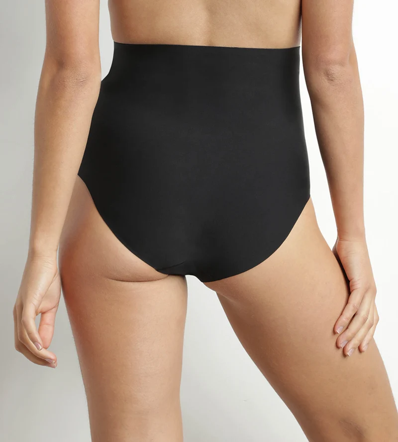 Schwarzer nahtloser Shaping-Slip für Damen mit hohem Bund – DIM Silhouette Invisible